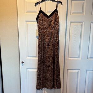Idyllwind Brown Animal Print Maxi Dress